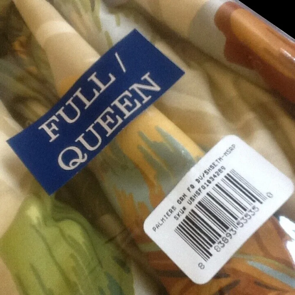 brand new Tommy Bahama Palmiers 100% Cotton QUEEN Duvet Cover + 2 Shams